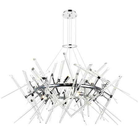 Cwi Lighting Icicle 12 Light Chandelier With Chrome Finish 1154P42-12-601-R